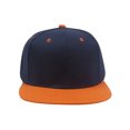 thumbnail image 2 of Top Headwear Flat Bill Adjustable Snapback Cap - Navy/Orange, 2 of 2