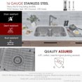 thumbnail image 3 of Stylish Dual-Mount 32-1/4" Stainless Steel 16G Double Bowl Kitchen Sink S-202XTG, 3 of 12