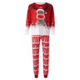 thumbnail image 2 of SUNSIOM Matching Family Christmas Pajamas, Long Sleeve Deer Snowflake Print Pullover + Pants Set, 2 of 10