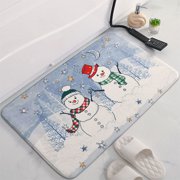 Christmas Bath Mat for Bathroom | Non Slip Bathtub Blanket | Washable Shower Mat for Tub and Bathroom Floor