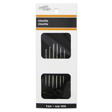 UNIQUE CREATIV aiguilles chenille tailles 18-24, 6 pièces