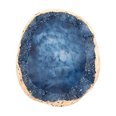 Stone - Resin Mixed - Color Gold - Edge Makeup Display for Nail Gel & More