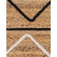 thumbnail image 3 of Indian Handmade Braided Natural Pure Jute with Black & white Design Area Rugs Size 2 x 4 Feet ( 60 cm x 120 cm ), 3 of 5