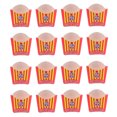 thumbnail image 1 of 100Pcs Paper Chips Box Disposable Fries Holder Portable Snack Food Box Case Snack Packaging Supplies for Home Shop (Star Pattern), 1 of 8