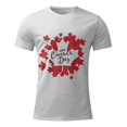 thumbnail image 1 of TIMIFIS T-Shirts pour Femmes Été Col Rond Manches Courtes Chandails Décontractés Vintage Feuille d'Érable Canadienne Imprimée T-Shirts, 1 of 3
