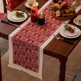 thumbnail image 1 of Dvkptbk Nappe de Noël Drapeau de Table Rouge de Noël Imperméable Décoration Housse d'Armoire Tv Tissu Table Basse Longue Nappe Fournitures de Décoration de Noël Décorations de Noël, 1 of 6