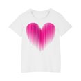 thumbnail image 1 of Posijego T-Shirts de la Saint-Valentin pour Enfants, T-Shirt Graphique avec Cœur, Garçons Filles, Col Rond, Manches Courtes, Hauts Mignons, 1 of 4