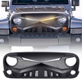 thumbnail image 1 of AMERICAN MODIFIED Hawke Grille Compatible with 2007-2018 Jeep Wrangler JK, Black, 1 of 12