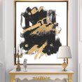 thumbnail image 3 of Gold and Black drift I - Modern Glam Framed Canvas, 3 of 3