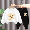 thumbnail image 3 of Pisexur Ensemble de Vêtements d'Automne et d'Hiver pour Bébés Filles Garçons 2 Pcs Mode Décontractée Imprimé Floral Manches Longues Col Rond Chandails en Molleton et Pantalons Ensemble de Survêtement pour Filles Garçons 3-8 Ans, 3 of 4