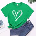 thumbnail image 1 of Jsaierl T-Shirts Imprimés Amour de la Saint-Valentin pour Femmes Été Manches Courtes Col Rond T-Shirts Mignons Polyvalents Défilé T-Shirts Confortables et Doux, 1 of 3