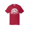 thumbnail image 1 of Gravity Outdoor Co. Youth Performance T-Shirt - White Logo - Red - X-Small, 1 of 2