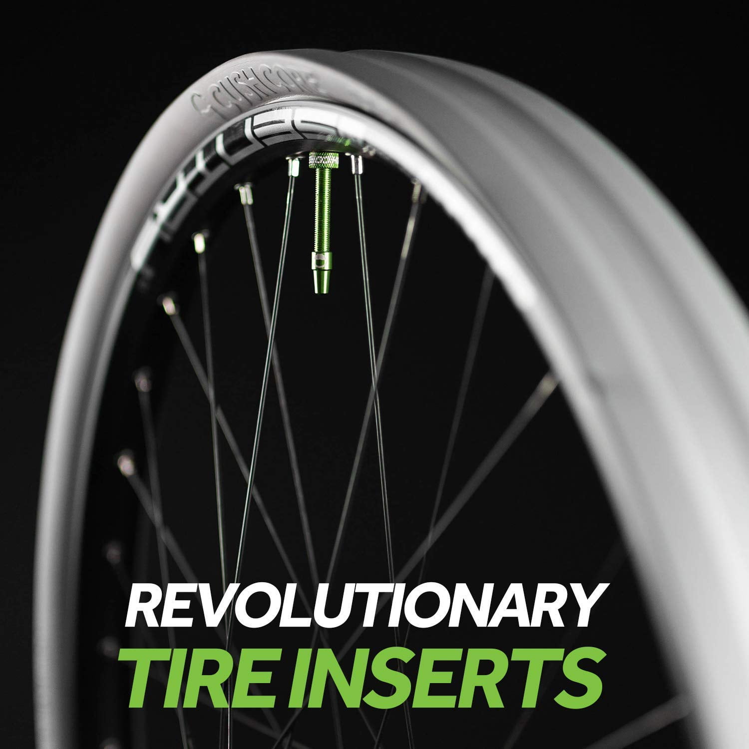 Cushcore Pro Set - Includes (1) Tire Insert, (1) Presta Valve & (1) Rim Sticker, Easy At-Home Installation, Bicycle Tire Inserts, Helps Improve Ride Q