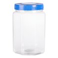 thumbnail image 2 of Storage Bottle with Lid Thick Blue Small, Plastic Jars with Lids, Clear Storage Containers, Airtight, Stackable, Perfect for Sweets, Crafts, Organization, By Kingtowag, 2 of 4