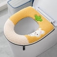 thumbnail image 3 of Toilet Seat Cover,Toilet Seat Cushion with Adhesive Buckle Rabbit Toilet Seat Cushion with Handle Toilet Seat Cushion Toilet Seat Ring,Toilet Seats for Standard Toilets, 3 of 6