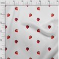 thumbnail image 2 of oneOone Silk Tabby Fabric Strawberry Fruit Print Sewing Fabric BTY 42 Inch Wide, 2 of 4