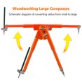 thumbnail image 4 of Woodworking compass industrial multi-function tool planning wire gauge adjustable lockable divider, 4 of 8