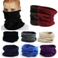 thumbnail image 2 of PENGXIANG Neck Scarf Adjustable Solid Color Fleece Keep Warming Ski Tube Warmer for Sports, 2 of 10