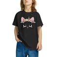 thumbnail image 1 of Rbaofujie T-Shirts Graphiques Mignons de Chat pour Fille Manches Courtes Hauts d'Été, 1 of 4