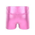 thumbnail image 4 of vastwit Girls Shiny Metallic Shorts Gymnastics Dance Shorts Pink 12, 4 of 5