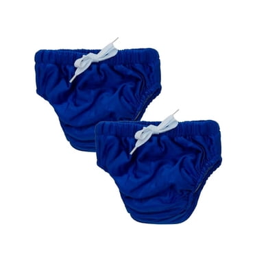 KaWaii Baby Reusable Swim Diapers Pack of 2 - Large 32 -40 Pounds, Blue