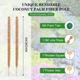 thumbnail image 4 of Moss Pole, Super Stable&rot-proof Moss Pole For Plants Monstera, 53 Inches Extendable Monstera Plant Support, 4pack 17inches Stackable Coco Coir Moss, 4 of 5
