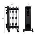 thumbnail image 4 of Costway 1500W Oil-Filled Heater Portable Radiator Space Heater w/Adjustable Thermostat Black, 4 of 10