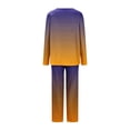 thumbnail image 5 of Timegard Ensembles de Pyjamas pour Femmes 2 Pcs Confortables Couleur Dégradée Manches Longues Col en V Haut et Pantalon Tenues de Pjs, 5 of 5