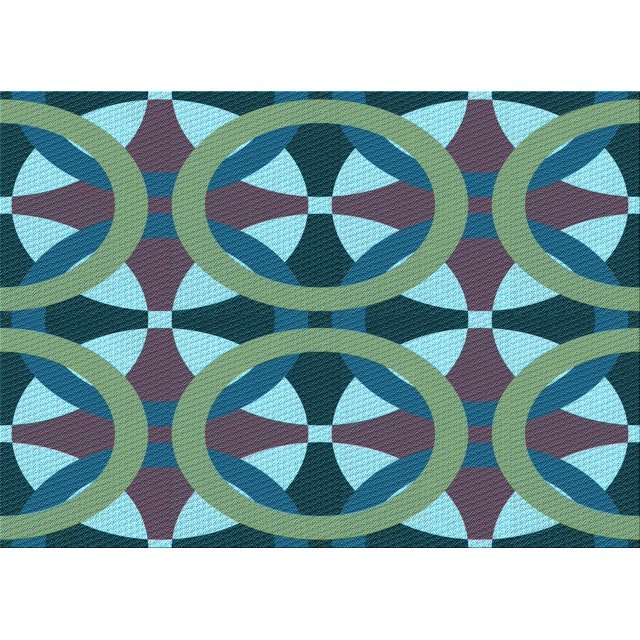 Ahgly Company Machine Washable Indoor Rectangle Transitional Blue Jay Blue Area Rugs, 8' x 10'