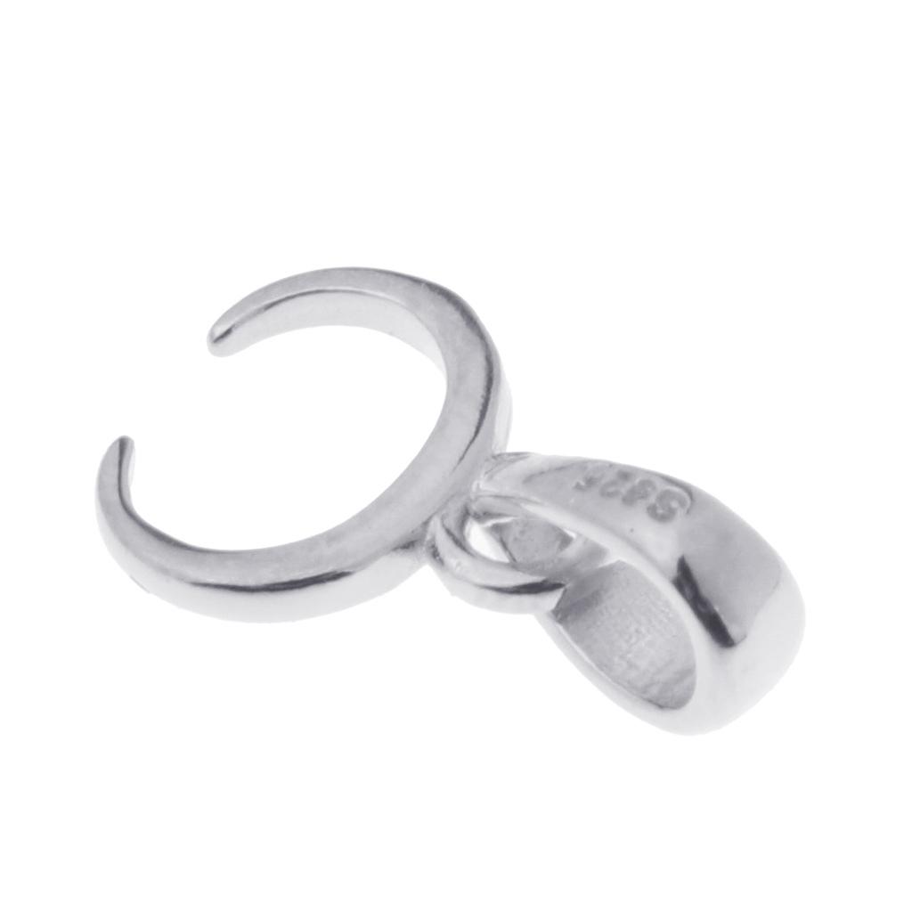 925 Sterling Pinch Bails Pendant Sterling For DIY Jewelry A