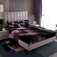 thumbnail image 1 of Erosebridal Modern Minimalst Queen Sheet Sets, Abstract Ombre Bedding Queen Size, Stripe Geometry Decor, 1 of 7