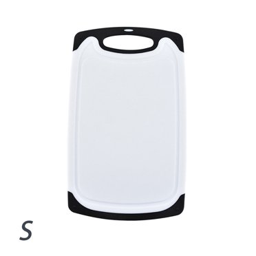 Maoww Household 2-sided Cutting Board Plastic Chopping Board with Juice Groove Kitchen Tool
