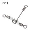 thumbnail image 4 of 10Pcs/set Durable T-shape Cross-line Fishing Swivels Connectors Accessories (1/0*1), 4 of 13