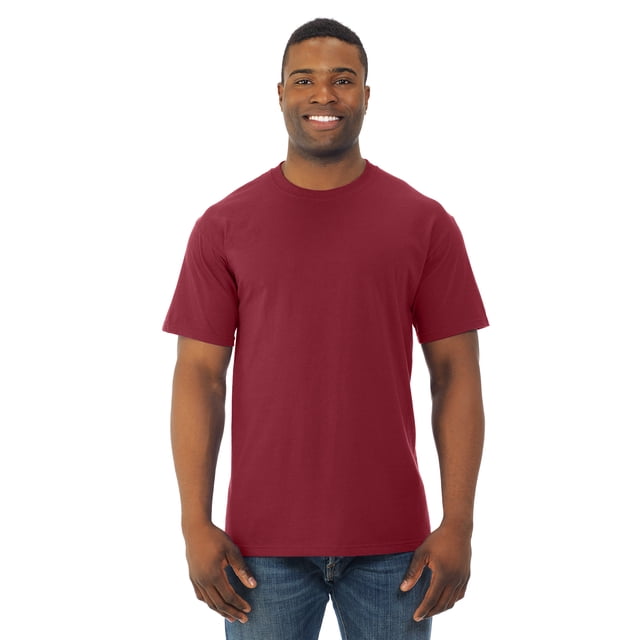 Fruit Of The Loom Mens HD Cotton Short Sleeve Crew T-Shirt, 4XL, Cardinal