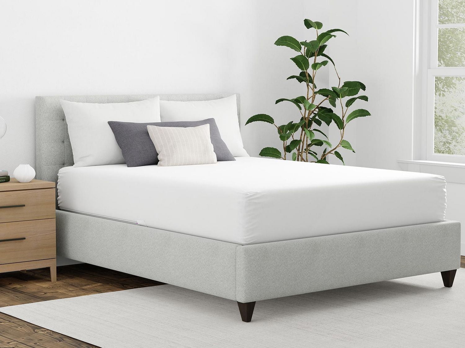 AllerEase Maximum Mattress Cover Protector Queen- Zippered, Waterproof, Allergen Barrier