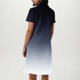 thumbnail image 4 of Ovzne Robes pour Femmes Robe Mode Femmes Imprimé Dégradé Col en V Manches Courtes Robe Ample et Confortable Robe de Printemps Manches Courtes Imprimée Liquidation, 4 of 7