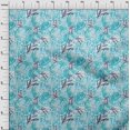 thumbnail image 4 of oneOone Velvet Turquoise & Purple Fabric Leaves & Lemon Sewing Craft Projects Fabric Prints By Yard 58 Inch Wide, 4 of 5