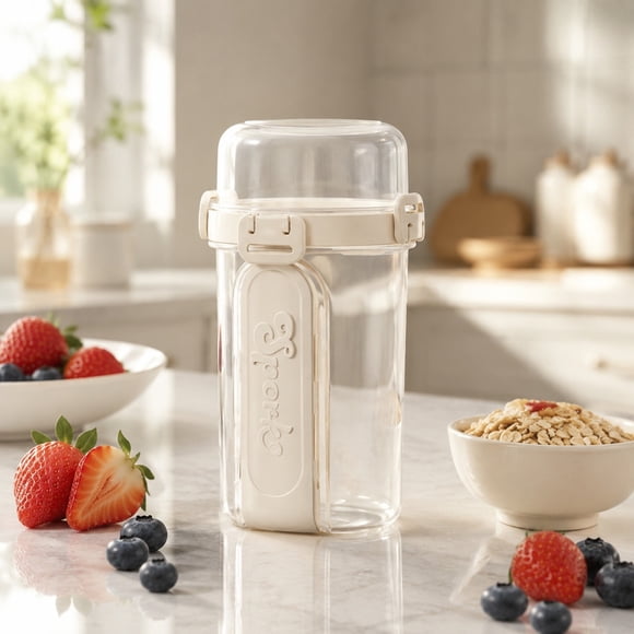 Sentmoon Portable Breakfast Salad Cup for Fruit Veggies Light Meals Weight Loss Snacks Yogurt Oats Leakproof Lunch Jar