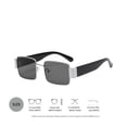 thumbnail image 3 of R-18 Silver Metal Sunglasses Wide Leg Lightweight For Travel #2owzG, 3 of 6