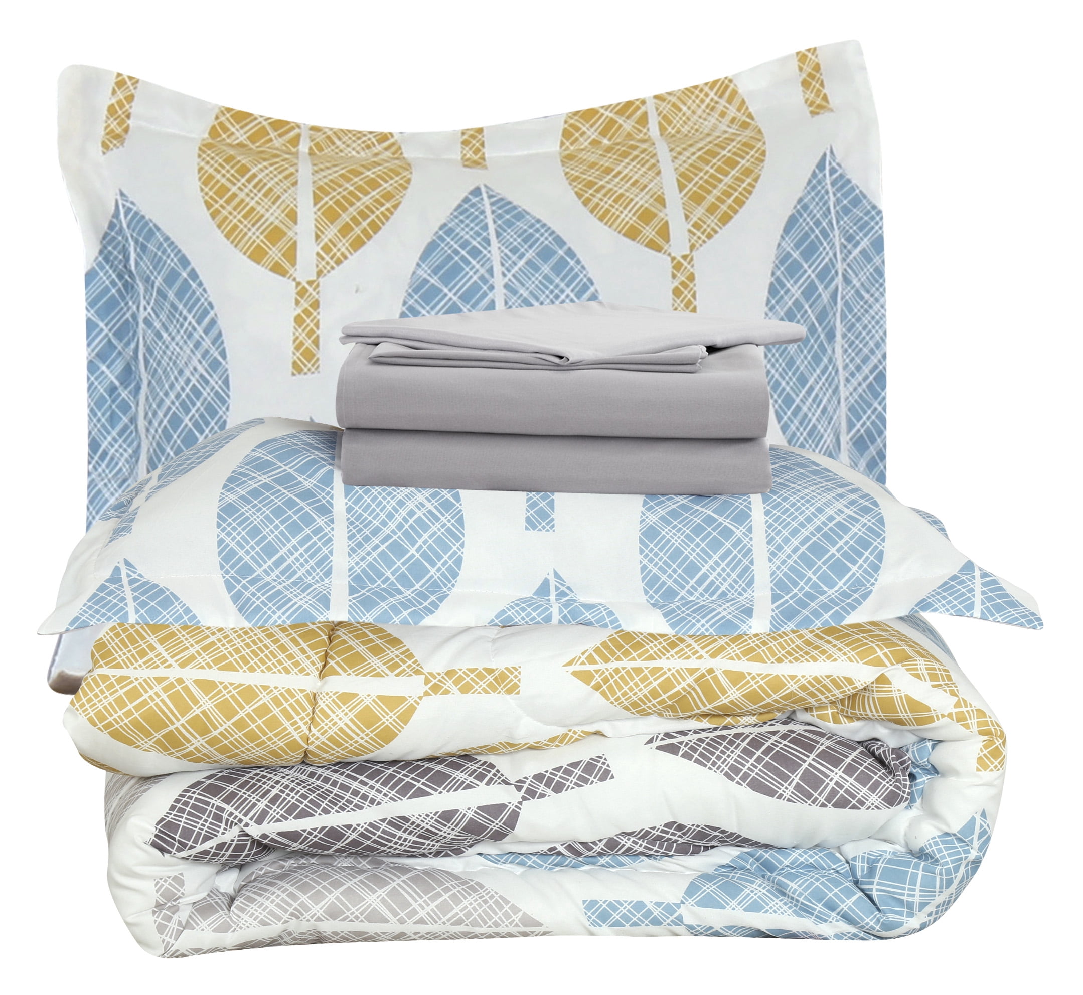 Marina Decoration Ultra Soft Luxury Fluffy Goose Down Alternative Bed a Bag Rich Printed Comforter Set Includes Sheet Set