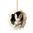 thumbnail image 1 of TIELUTT Easter Bunny Tree Hole Acrylic Birds on A Wire Stained Glass Hanging Panel Computer Lights for Desktop Festive Car Decorations Interior Cute Hot for Chandelier Easter Trees to Decorate, 1 of 5