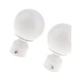 thumbnail image 2 of Langgg 2Pcs Curtain Rod Ends Drapery Pole Head for Dia. 28mm Rod Ball#White, 2 of 9