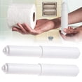 thumbnail image 1 of White Toilet Paper Holder, Retractable Spring Roller for Bathroom Dispenser, 1 of 5