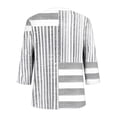 thumbnail image 5 of Women's Plus Size Casual V Neck Button Down Shirts, 3/4 Sleeve Loose Fit Tunic Tops, Comfortable Blouses for Home, Daily Wear, Summer Layering, 5 of 5