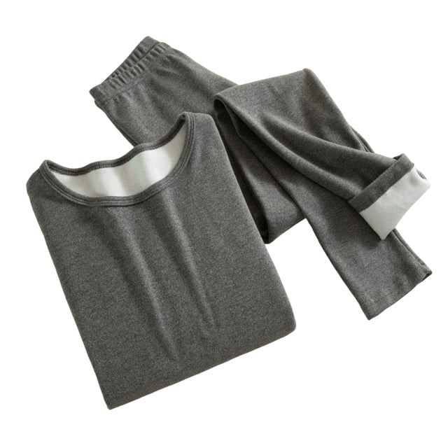RXMEKW Ensemble de sous-Vêtements Thermiques pour Femmes, Haut à Manches Longues à Col Rond et Bas, Couche de Base Douce et Chaude pour Temps Froid, Superposition Automne et Hiver