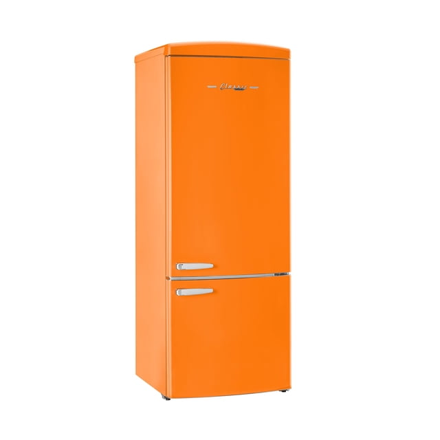 Unique 455L Creamsicle Orange Bottom Mount Refrigerator