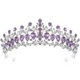 thumbnail image 1 of Miangastore Couronne en Strass Alliage de Zinc Style de Mariée 1Pcs 6.3X6.3X2.0In, 1 of 8