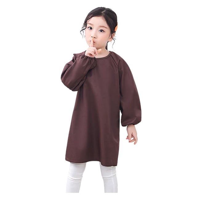 Girls Tops Tees & Shirts Kid Art Smock Solid Color Apron for Children Printed Artist Painting Aprons Smocks With Long Sleeve for Kids