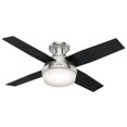 thumbnail image 1 of Hunter 44 Inch Dempsey Low Profile Brushed Nickel Ceiling Fan w/ Light & Remote, 1 of 6