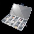 thumbnail image 2 of Tackle Box Small Portable Fishing Box Organizer, 15 Grids Mini Tackle Fishing Tackle Tray Box, Tackle Tray Clear Plastic Storage Box with Dividers Sorting Snackle Box,Clearance Sale, 2 of 6